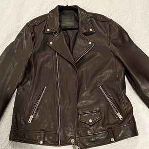All Saints Mens Leather Jacket